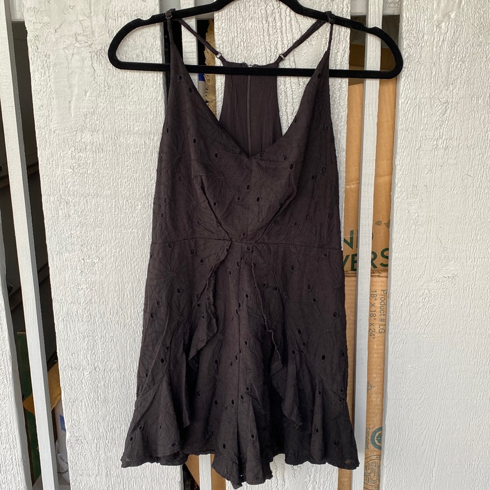 Flower Stitch Eyelet Romper. New with tags.
